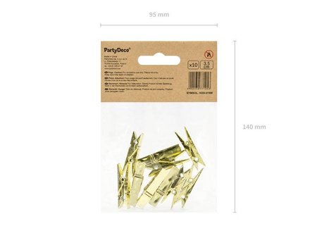 Buckles - Decorative clips - Gold - 10 pieces