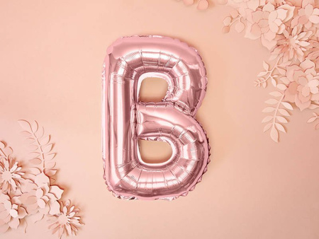 Foil balloon - Letter "B" - Pink Gold - 35 cm