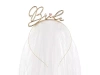 Headband with veil - Bride - Gold