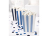 Popcorn boxes - Blue - 7.5 x 7.5 x 12.5 cm - 6 pieces