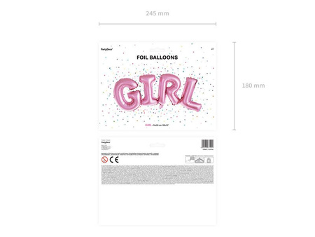 Foil balloon - Girl - Pink - 74 x 33 cm