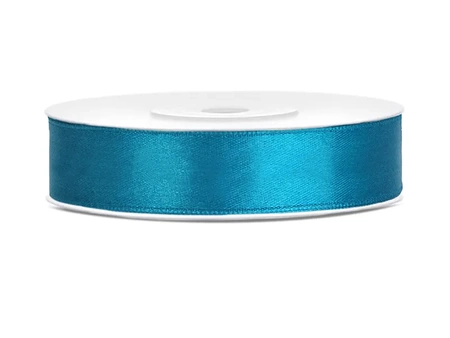 Satin ribbon - Turquoise - 12mm/25m