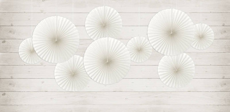 Decorative rosettes - broken white - 3 pcs.