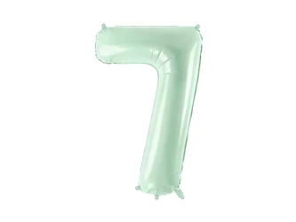 Foil balloon - Number 7 - Light green - 72cm