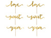 Muffin toppers - Love - Gold - 13 cm - 6 pieces