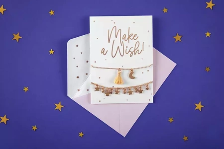 Card with bracelets - Make a wish! - 10.5 x 14.8 cm