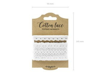 Cotton lace - White - 2 pieces