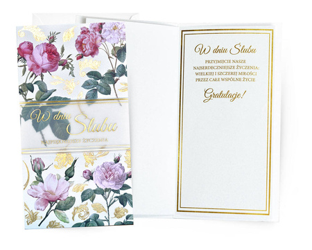 Greeting card - Wedding - Flowers - 1 pc.