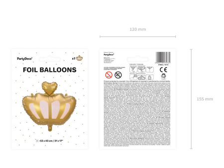  Crown foil balloon - 52 x 42 cm