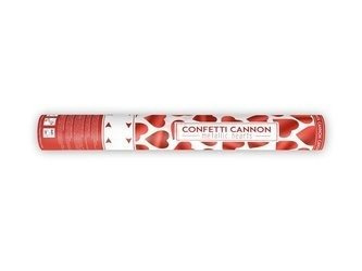 Confetti Tube - Hearts - Red - 40cm