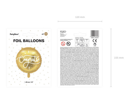  Foil balloon - Congrats! - 45cm 