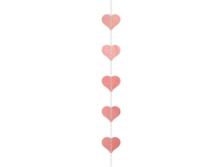 Heart Garland - 300 cm - Pink Gold