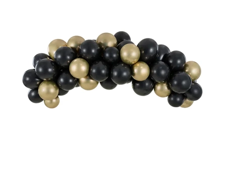 Balloon Garland - Black and Gold - 60 Balloons - 200 cm