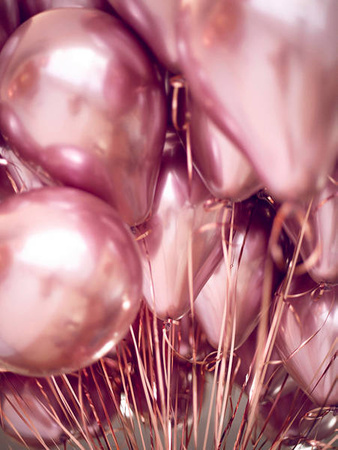  Glossy 30cm balloons - Rose Gold - 10 pieces