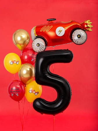  Foil balloon - Number "5" - Black - 86 cm