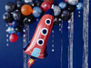 Foil balloon - Rocket - Red - 44 x 115 cm