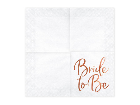 Paper napkins - Bride to Be - rose gold - 20 pieces