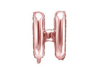 Foil balloon - Letter "H" - Pink Gold - 35 cm