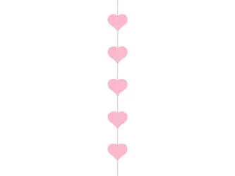 Heart Garland - 300 cm - Pink