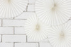 Decorative rosettes - broken white - 3 pcs.