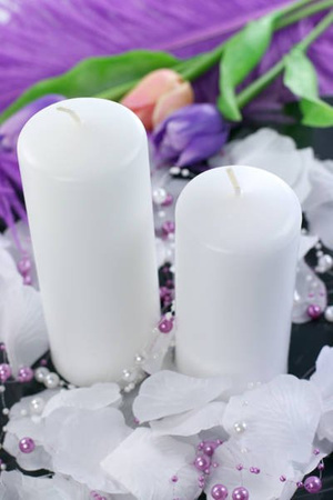 Club candle - White - Matte - 12 x 6 cm