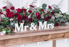 Wooden sign - Mr & Mrs - Whitewashed - 50 x 9.5 cm