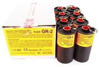 KIT - 8 x EXPLOSIVE GRANATES - pin - ASG - GR-2 - B&G