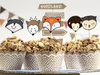 Muffin set - Woodland - Forest animals - 6 pieces