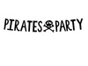 Party Banner - Pirates Party - Black - 14 x 100 cm