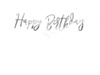 Birthday banner - Happy Birthday - Silver - 16.5 x 62 cm