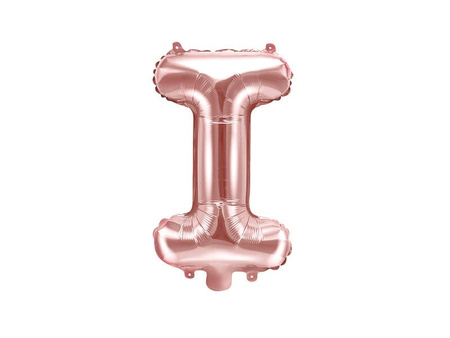 Foil balloon - Letter "I" - Pink Gold - 35 cm