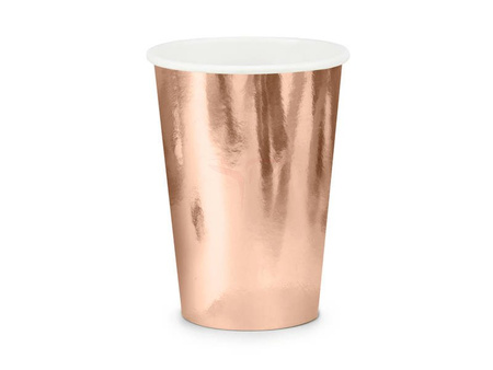 Paper cups - Rose Gold - 220ml - 6 pieces