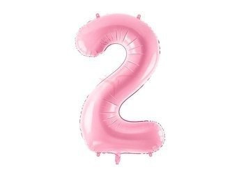 Foil balloon - Number "2" - Pink - 86cm