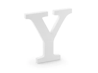 Wooden letter Y - white - 19 x 20cm