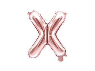 Foil balloon - Letter "X" - Pink Gold - 35 cm