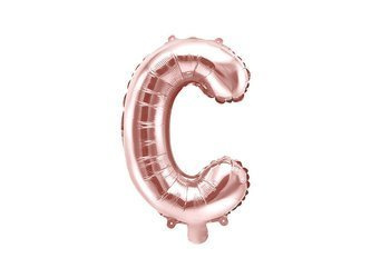 Foil balloon - Letter "C" - Pink Gold - 35 cm