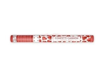 Confetti Tube - Hearts - Red - 60cm