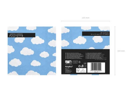 Napkins - Clouds - 33x33 cm - 20 pcs.