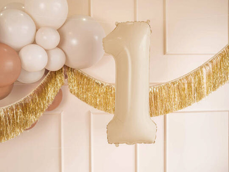 Foil balloon - Number 1 - beige - 72 cm