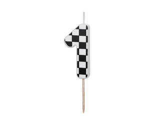 Birthday candle - Number 1 - Checkerboard - 5.5cm