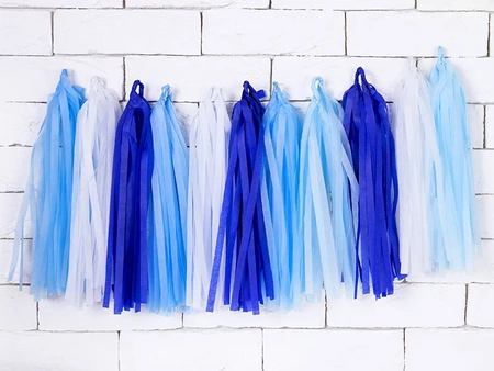 Tassel garland - Blue mix - 150cm