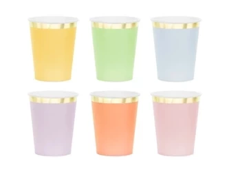 Paper cups - Colorful - 220 ml - 6 pieces