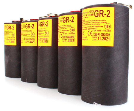 KIT - 5 x EXPLOSIVE GRANATES - pin - ASG - GR-2 - B&G