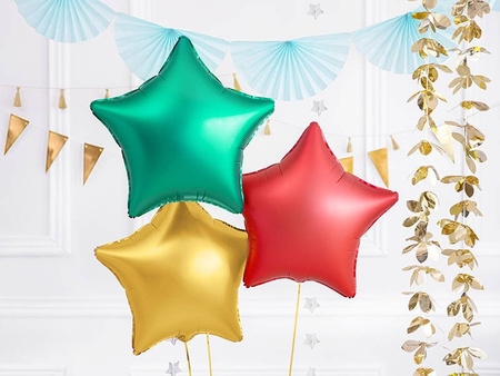 Foil balloon - Star - Green - Satin - 48 cm