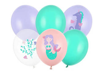 Strong balloons 30 cm - Sea World - 6 pcs