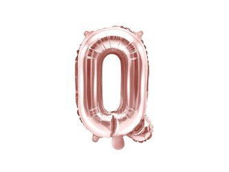 Foil balloon - Letter "Q" - Pink Gold - 35 cm