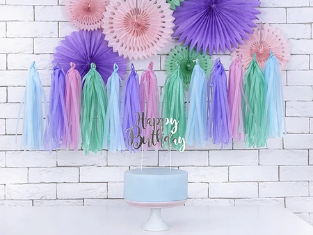 Tassel garland - Colorful dark mix - 150cm