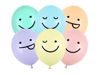 Strong balloon 30cm - Smiley face - 1 pcs.