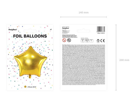 Foil balloon - Star - Gold - 70 cm