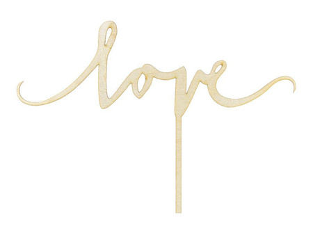 Wooden cake topper - Love - 16 cm